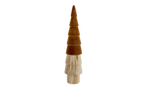 KERSTBOOM TOP COLORED CAMEL ROND HOUT