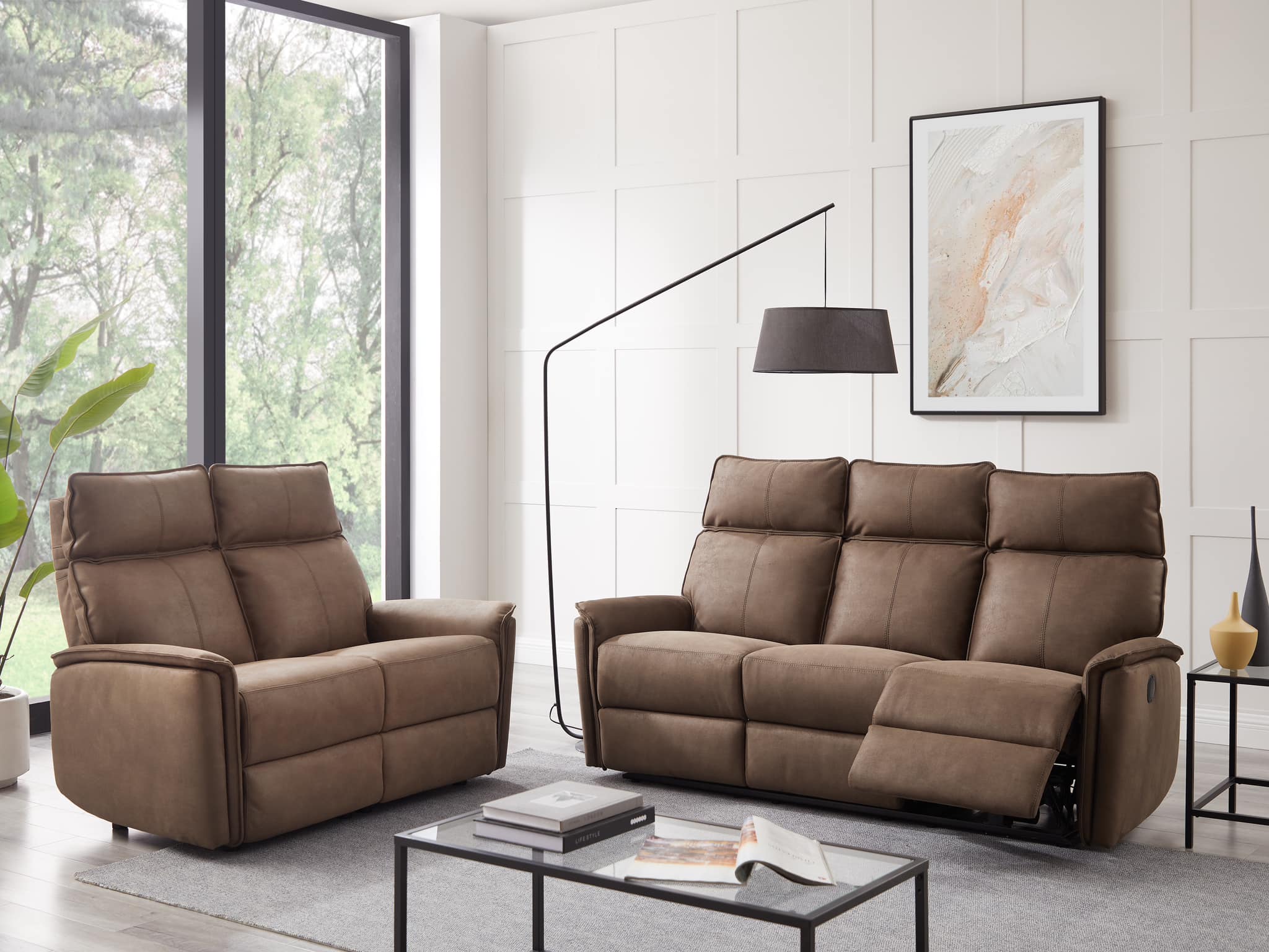 Sofa 3+2 zit elektrisch 'Rimini'