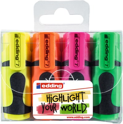 mini highlighter set van 4 assorti