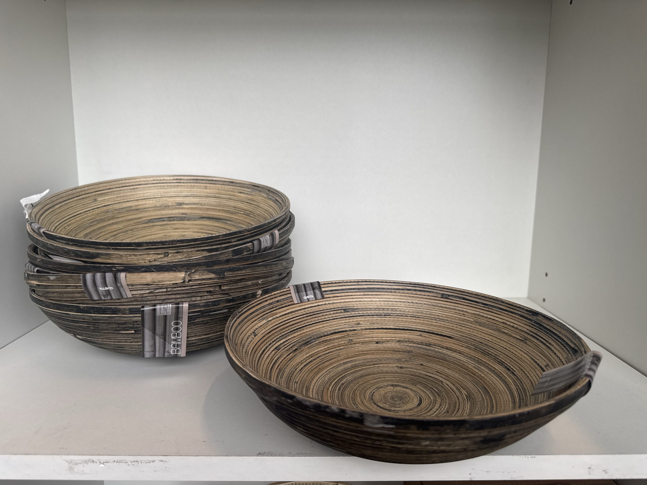 Bamboe schaal 25x6cm