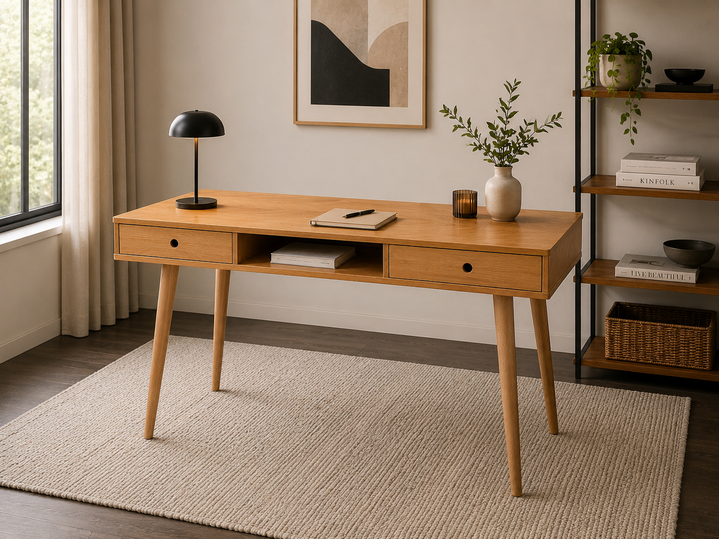 Bureau tafel eik fineer
