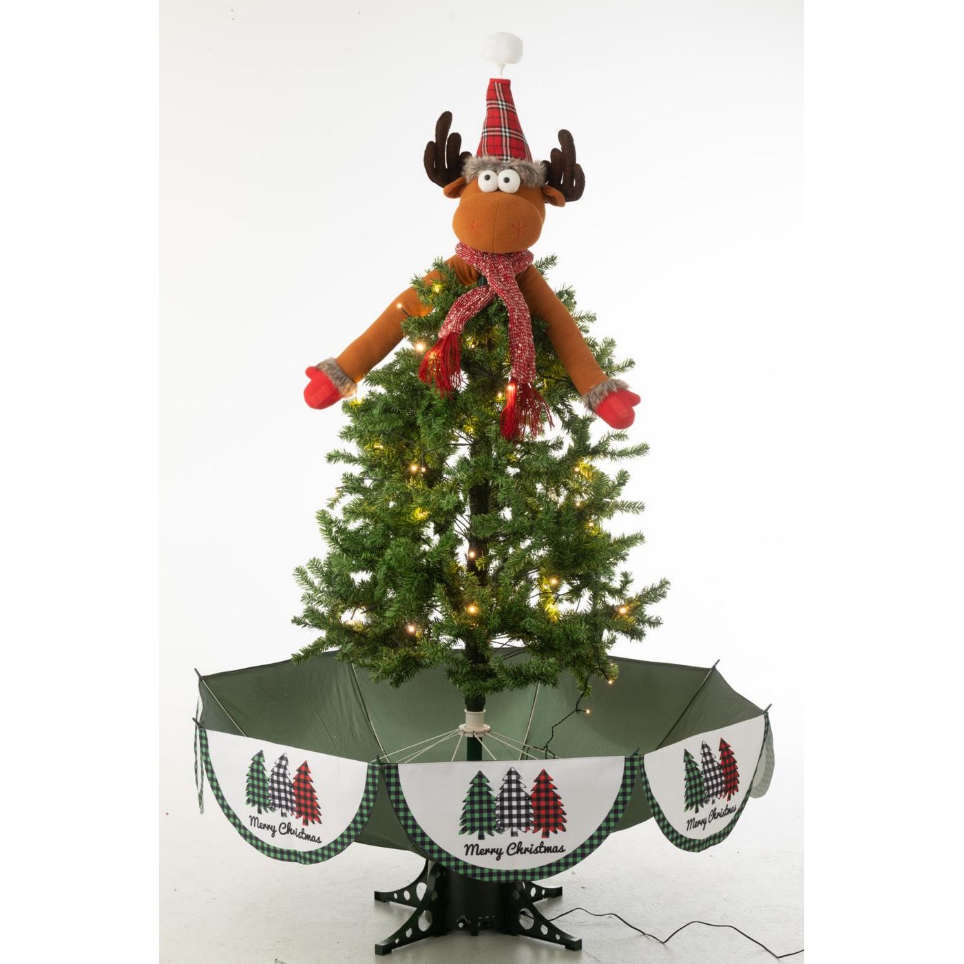 Led sneeuwende kerstboom 115x115x180cm